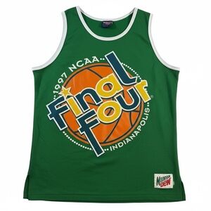Vintage 1997 Mountain Dew NCAA Final Four Indianapolis Green Tank Top Jersey XL